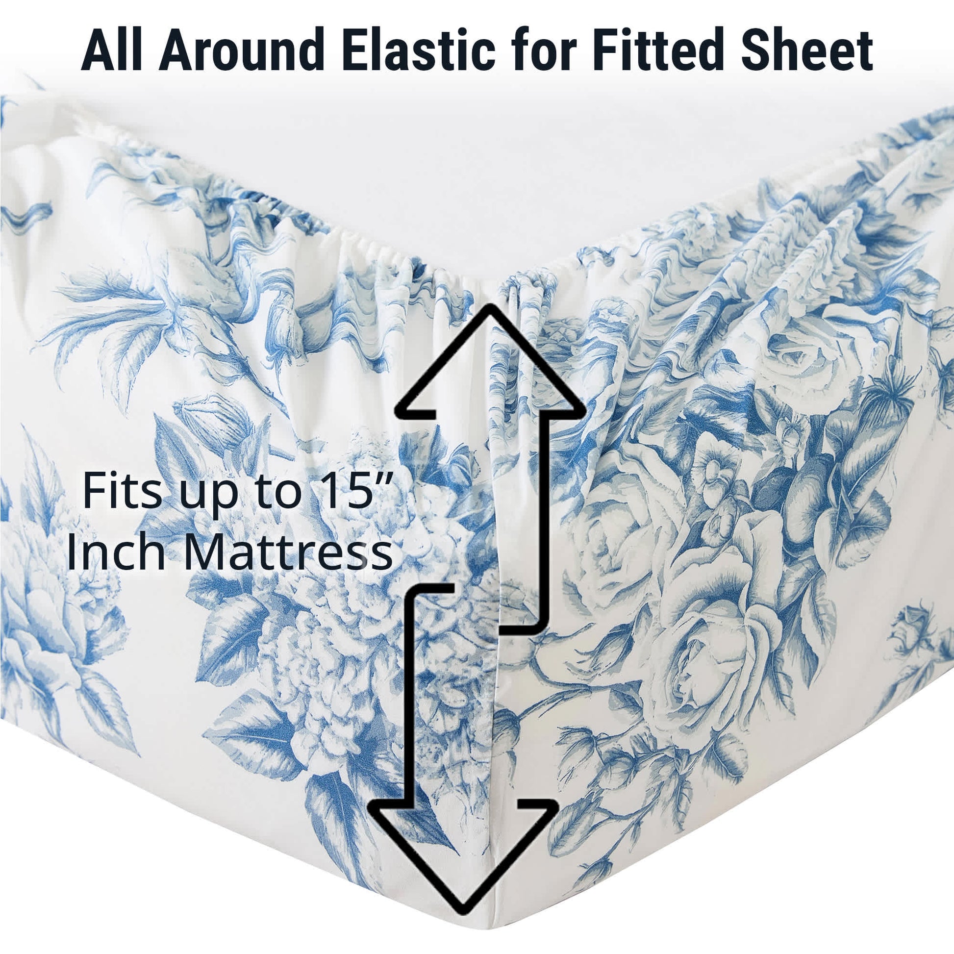 Rose Toile Blue-
