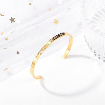 Cubic Zirconia & Goldtone 'Only You' Cuff
