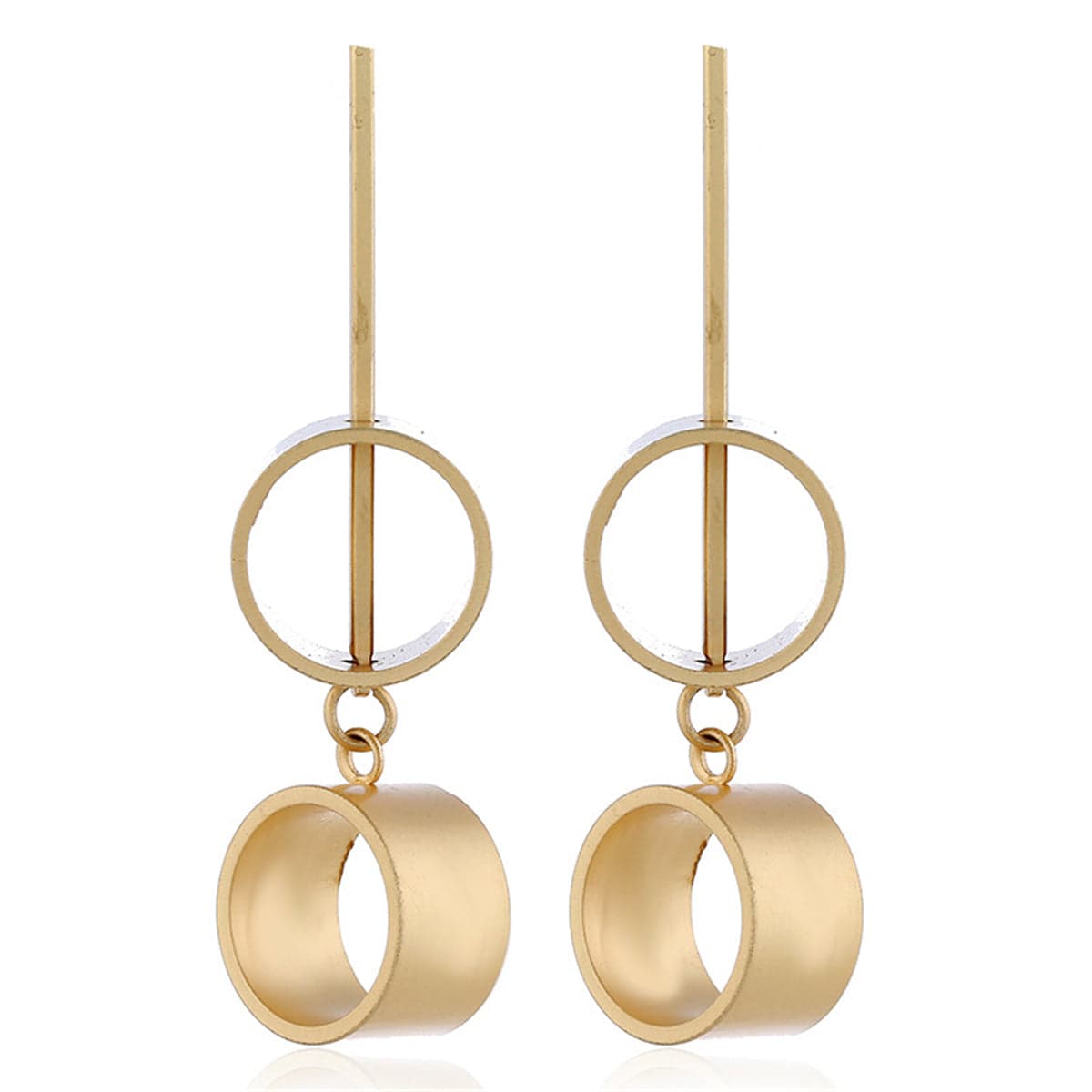 Goldtone Link Drop Earrings