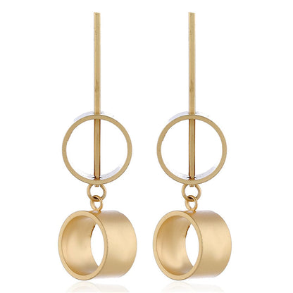 Goldtone Link Drop Earrings
