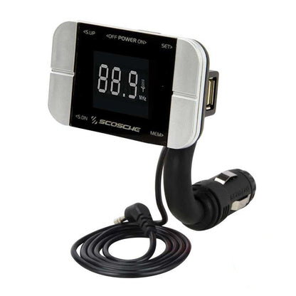 Scosche Fmtd3pro Tuneit Pro Fm Transmitter with Built-In Usb Charging Port and Aux Cable