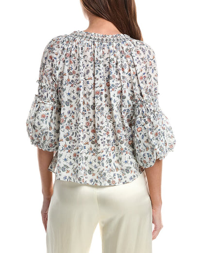 ECRU/LAVA AZALEA CHINTZ-