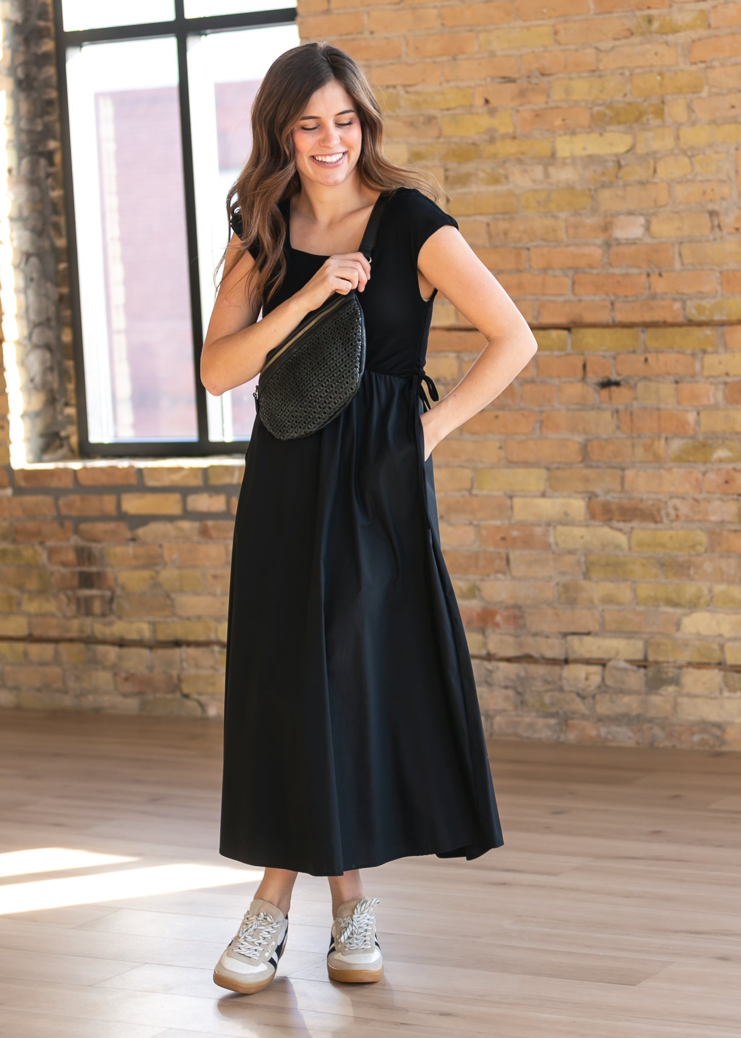 black modal maxi dress MP DRESS LONG MODAL Black