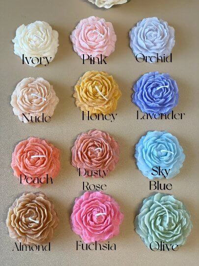 Tulip design candle for spring décor