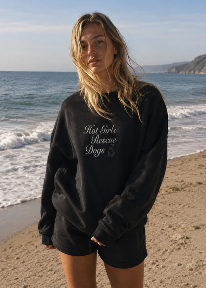 Hot Girls Rescue Dogs Crewneck
