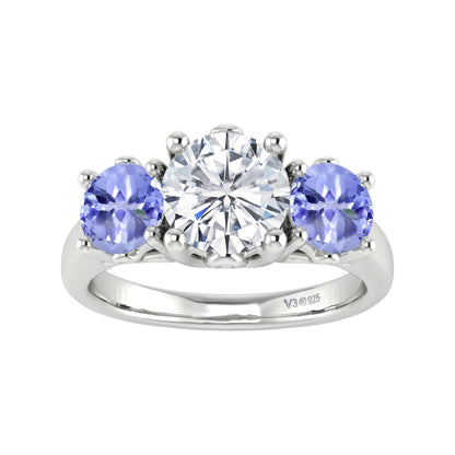 White, Blue-