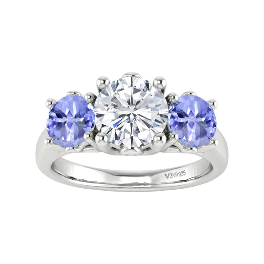 White, Blue-
