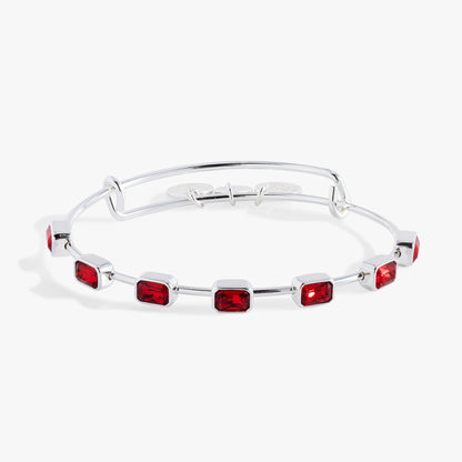 January Birthstone Emerald Cut Bangle