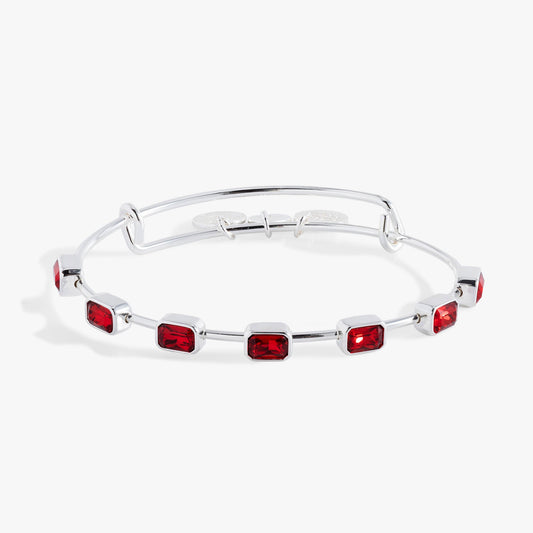 January Birthstone Emerald Cut Bangle