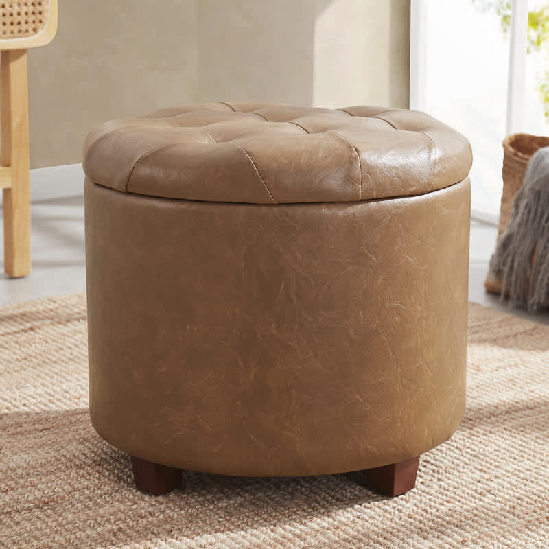 Faux Leather Mocha-