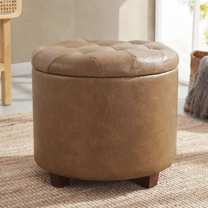 Faux Leather Mocha-