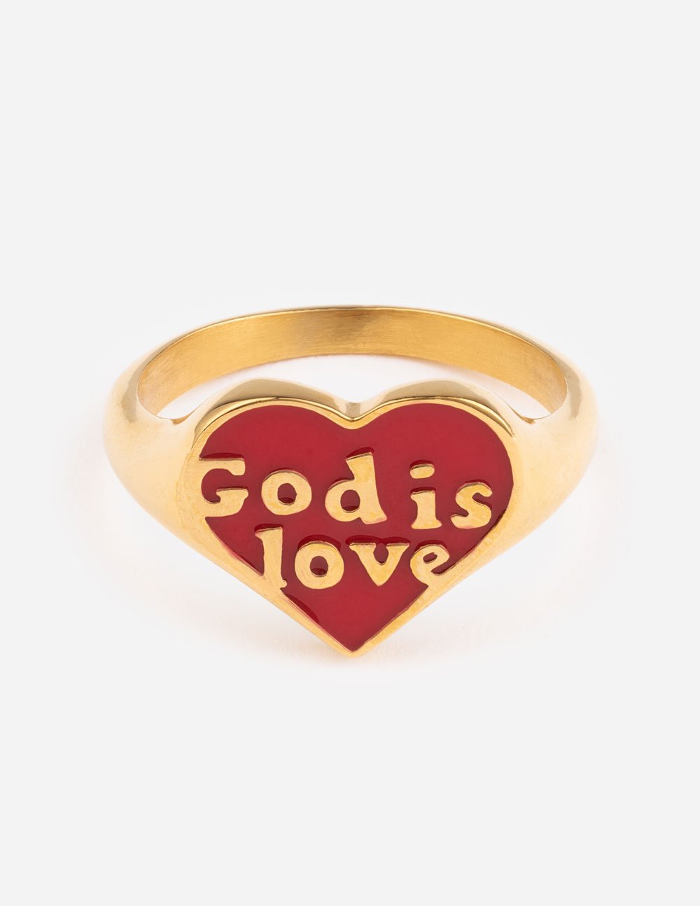 Elevated Faith Enamel God is Love Ring