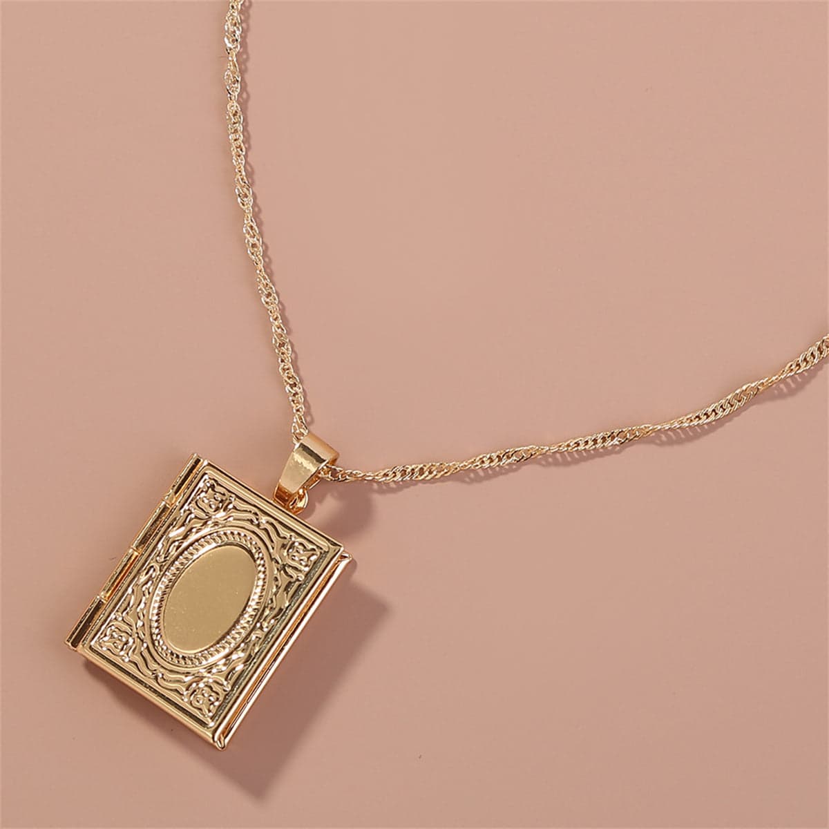 Goldtone Book Locket