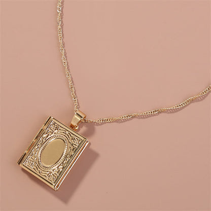 Goldtone Book Locket