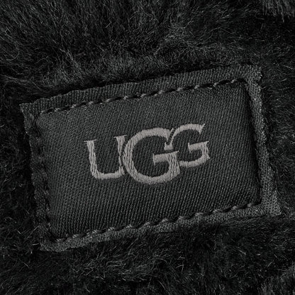 UGG Disquette Womens Platform Slippers — Black Suede