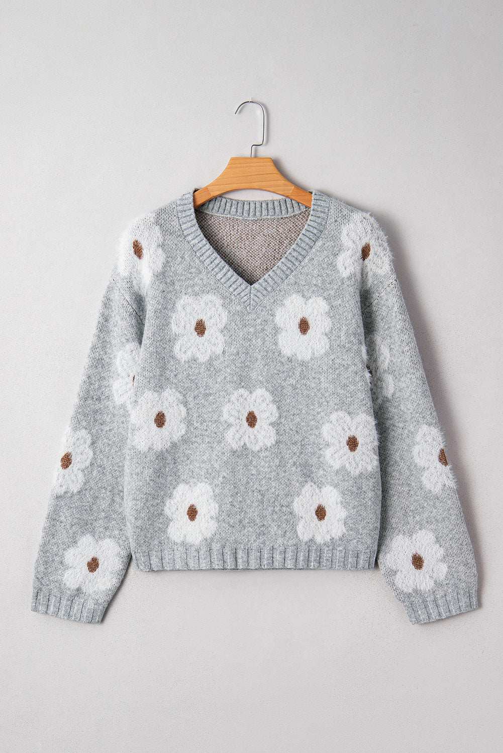 Ava Drop Shoulder Baggy Sweater - Gray / L - 12/14