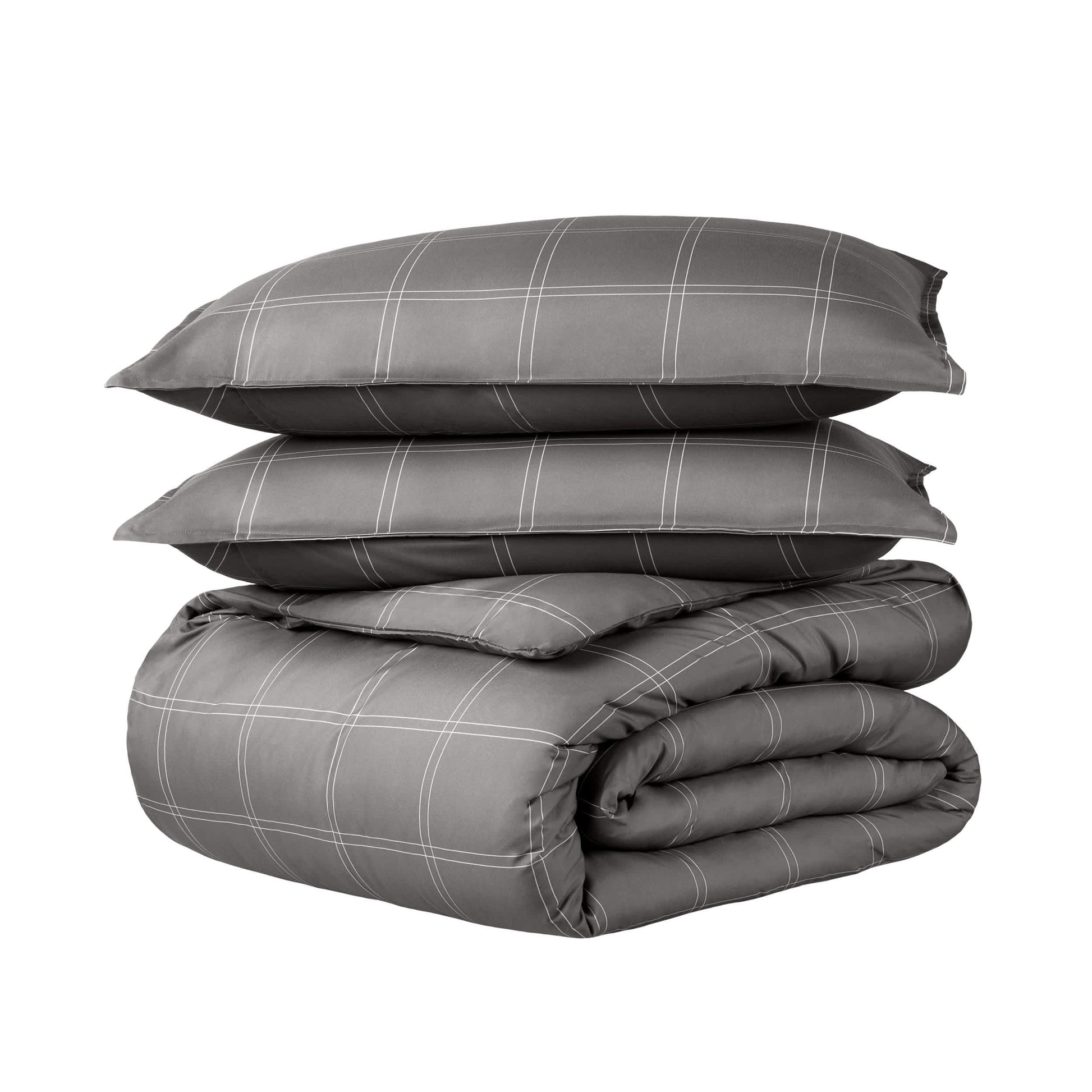 Modern Plaid - Grey/White-