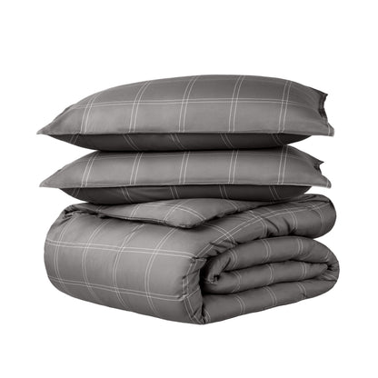 Modern Plaid - Grey/White-