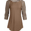 Brown & White Plaid Print