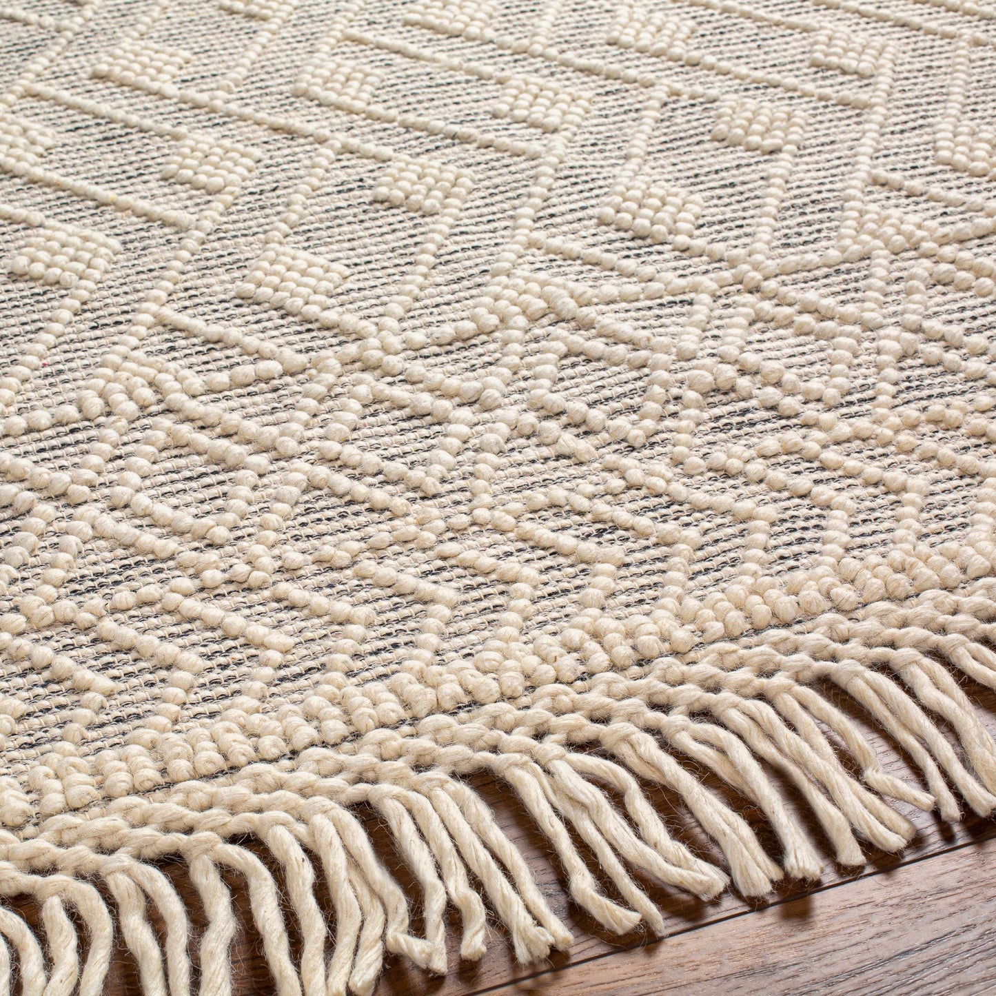 Erica Wool Rug with Tassels - Clearance