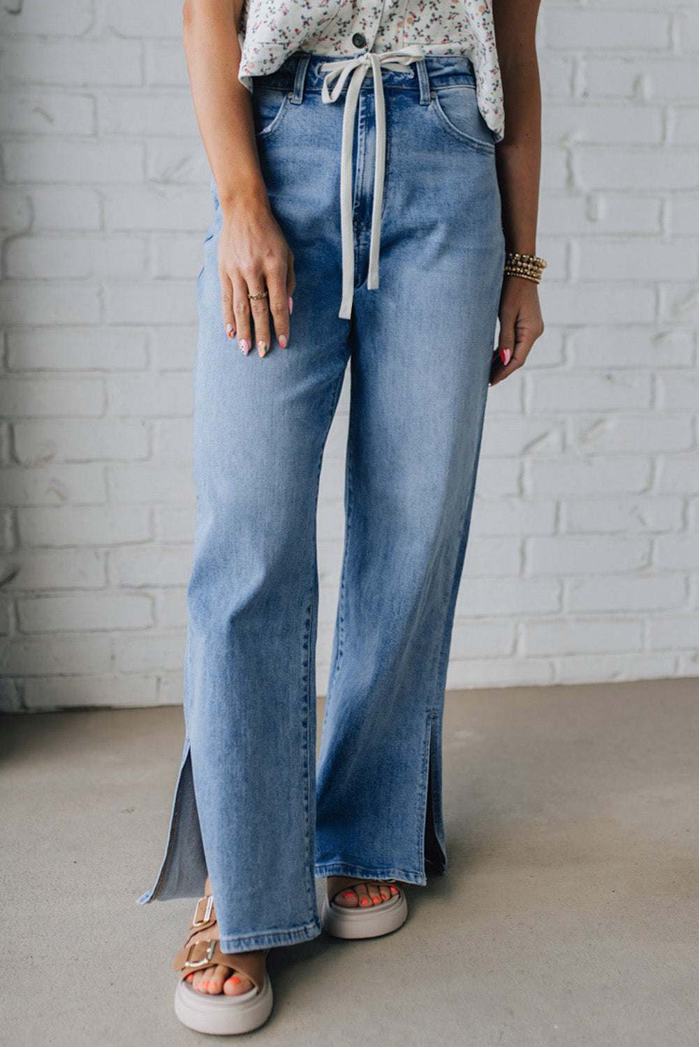 Noah Rise Drawstring Casual Jeans