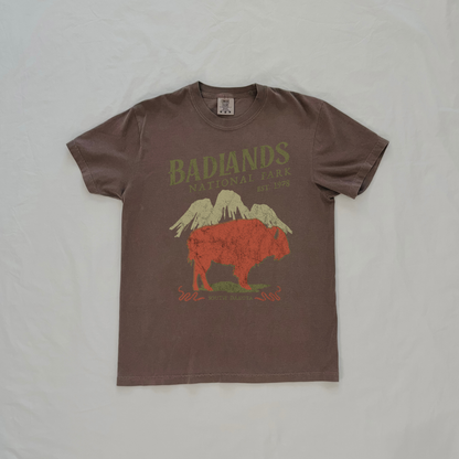 Badlands National Park Graphic Tee – Vintage South Dakota Bison Shirt