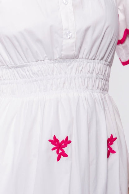 Estelle Dress (White Pink)