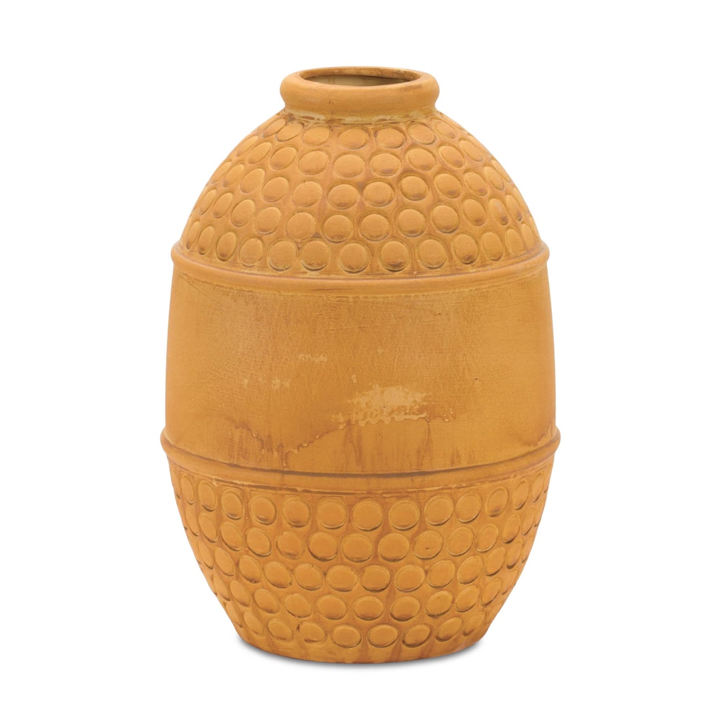 Melrose International Bubbled Terra Cotta Vase 10"H