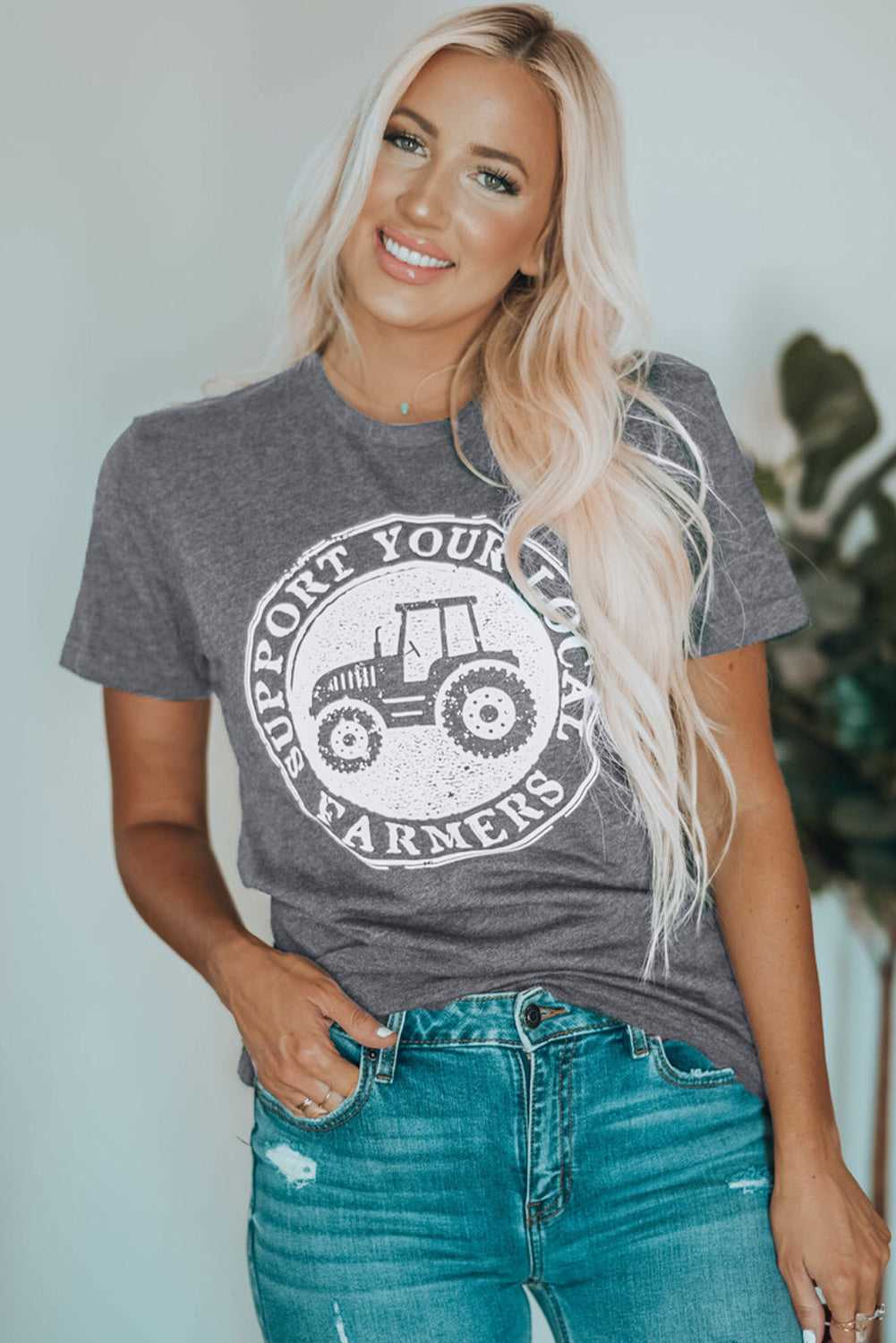 Threaded Pear SUPPORT YOUR LOCAL FARMERS Graphic Tee