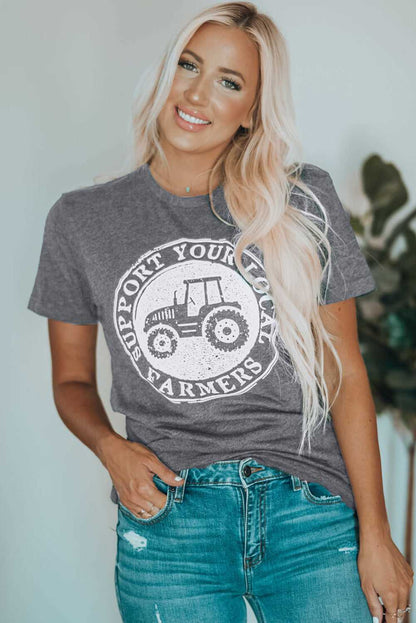 Threaded Pear SUPPORT YOUR LOCAL FARMERS Graphic Tee