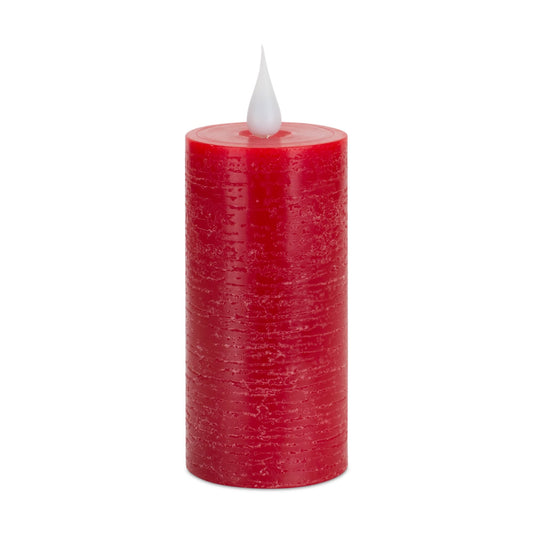 Melrose International Red LED Designer Wax Candle with Moving Flame