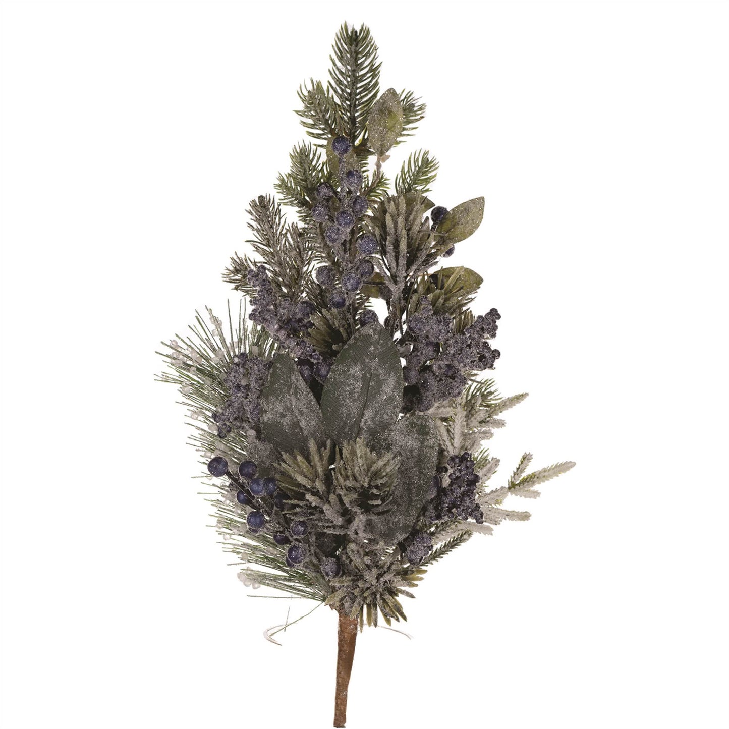 Melrose International Frosted Blueberry Pine Spray (Set of 2)