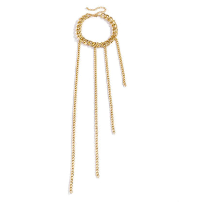 Goldtone Tassel Necklace