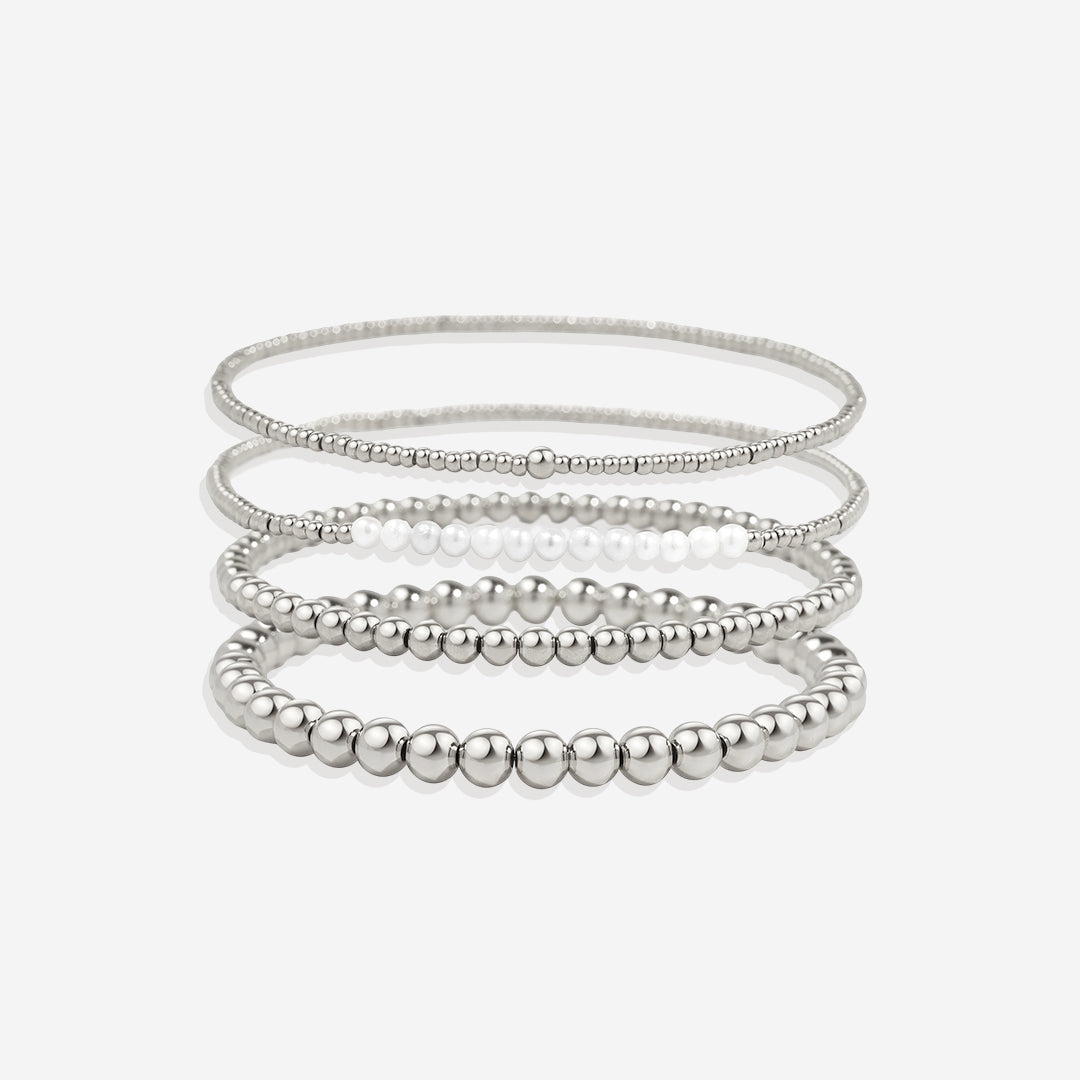 Mint & Lily Everyday Pearl Bracelet Stacking Set