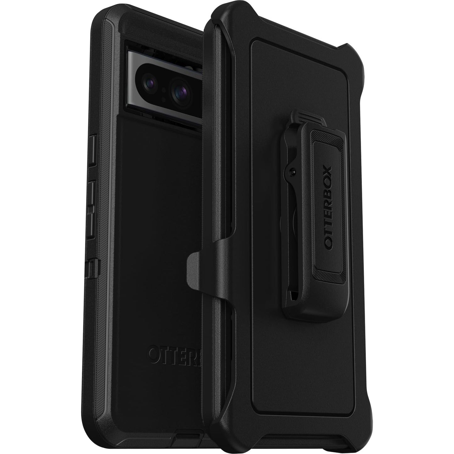 Otterbox Google Pixel 8 Pro Defender Series Case - Black, Rugged & Durable, with Port Protection, Includes Holster Clip Kickstand