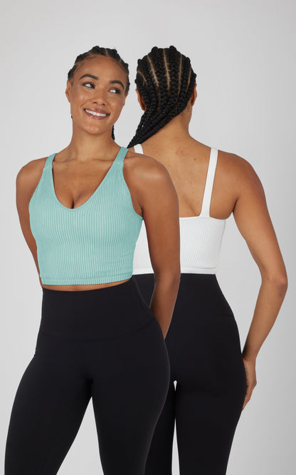 2 PK Stone Wash V-Neck Tank - Our Stone Story