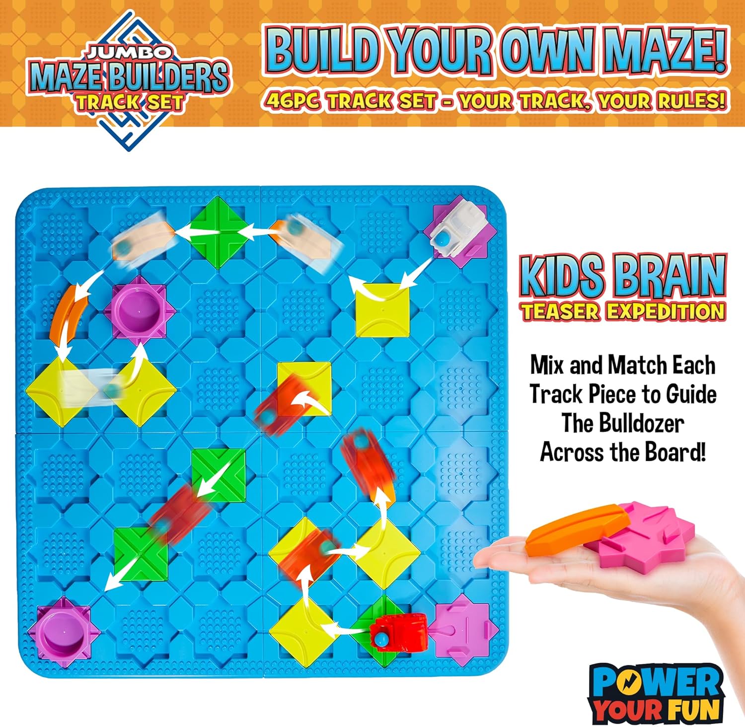 Blue, green, yello, orange and pink board game-
