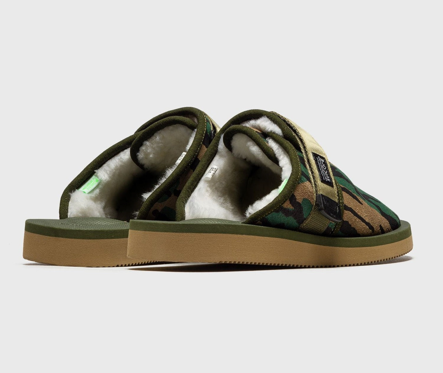 Men's Suicoke Zavo-Mab-Pt04 Green Sandals