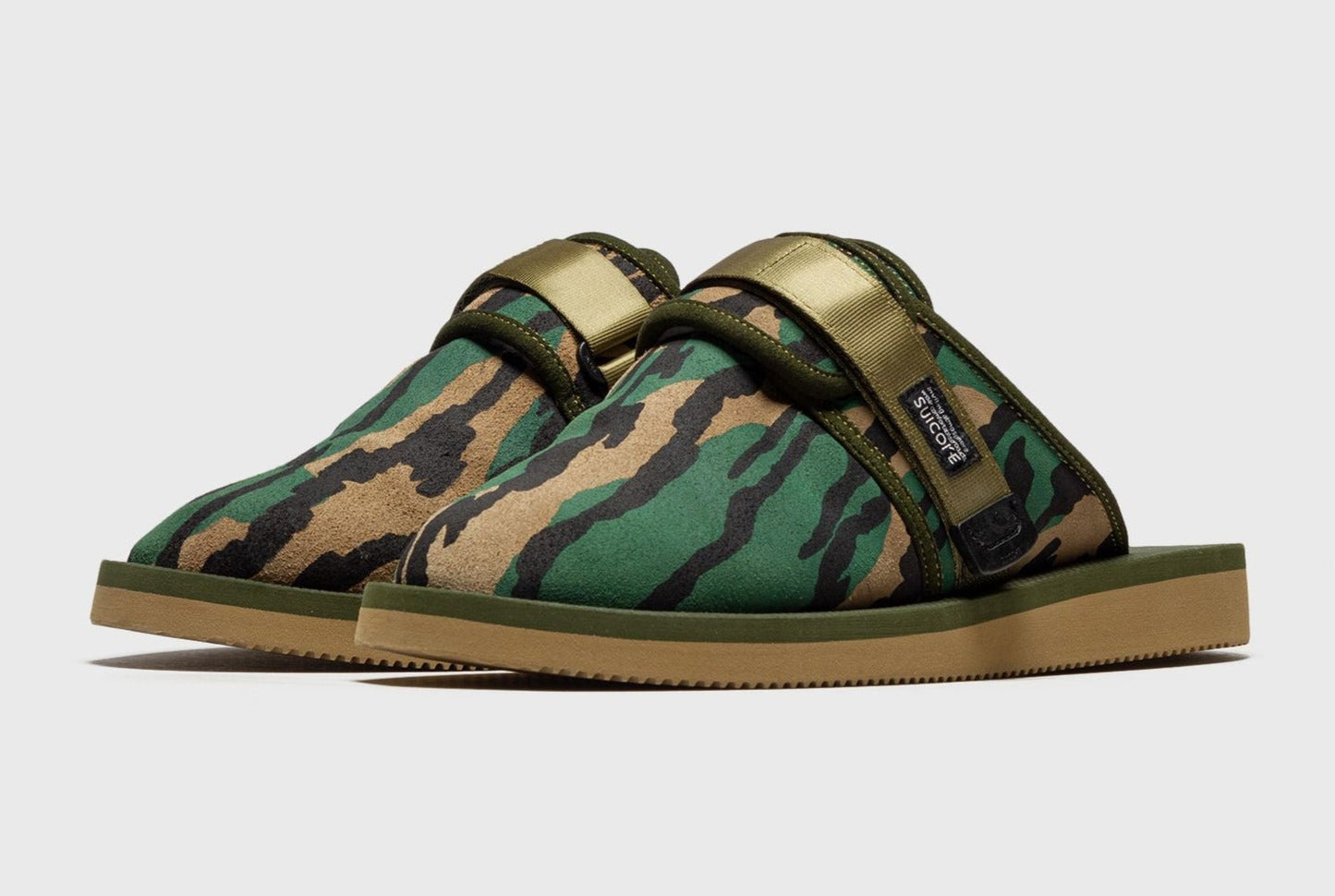 Men's Suicoke Zavo-Mab-Pt04 Green Sandals