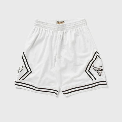 Mitchell & Ness Men's White Black Swingman Shorts Bulls 97 Shorts