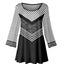 Black White Chevron Panel Print