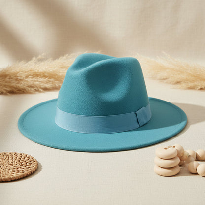 Wide Brim Bell Crown Wool Hat – Unisex Sun & Warmth Hat