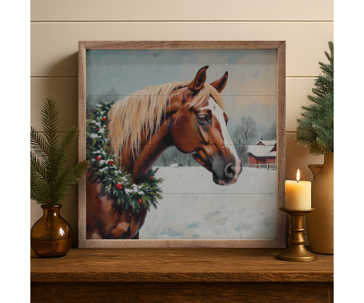 Kendrick Home Horse With Wreath