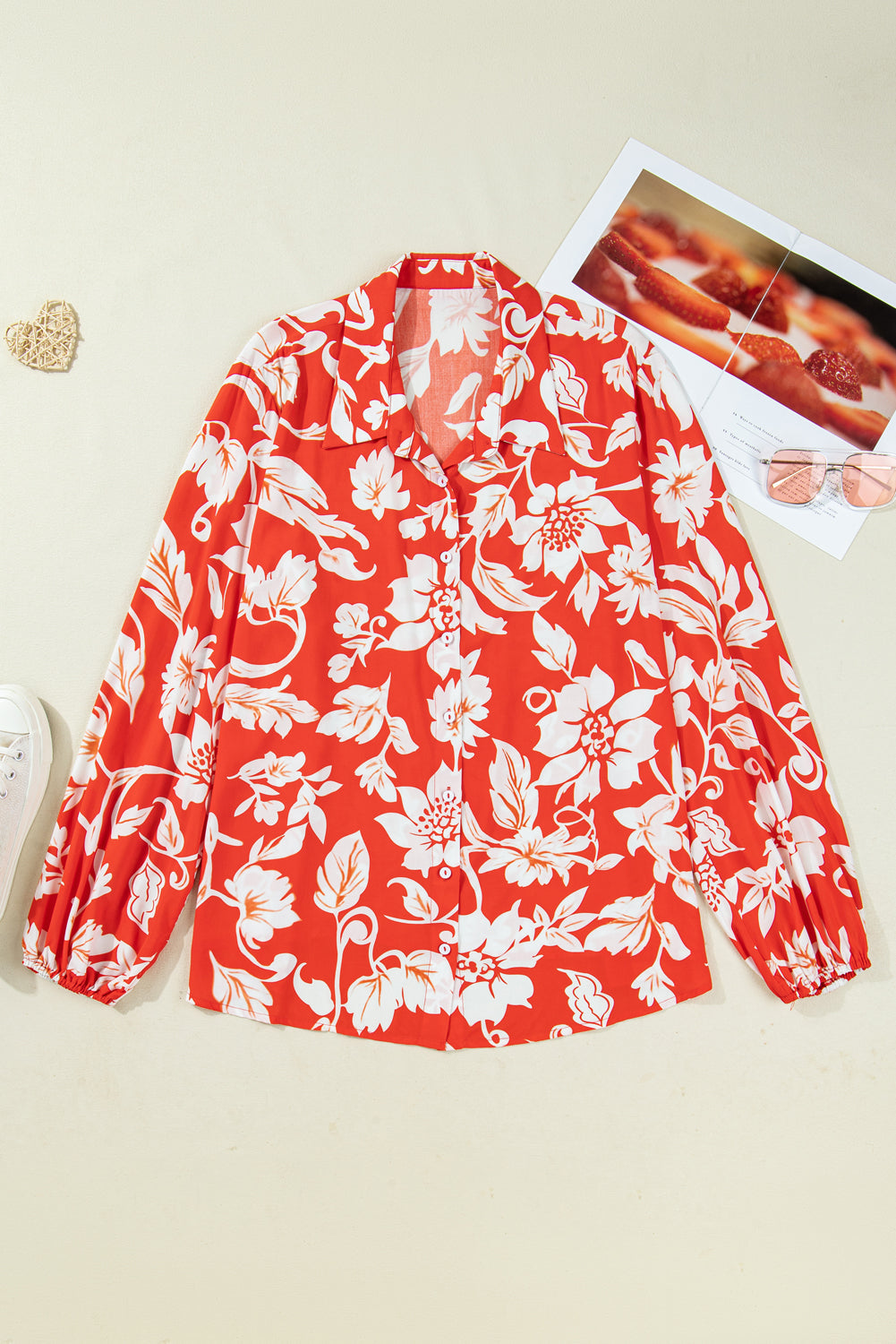 Threaded Pear Shelby Print Loose Up PLUS Shirt