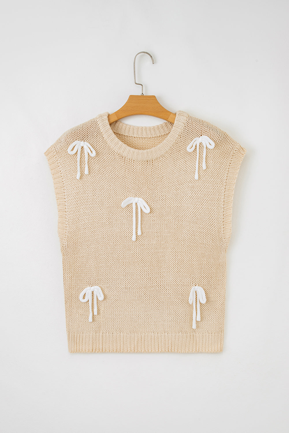 Threaded Pear Giselle applique Cap Sleeve Sweater