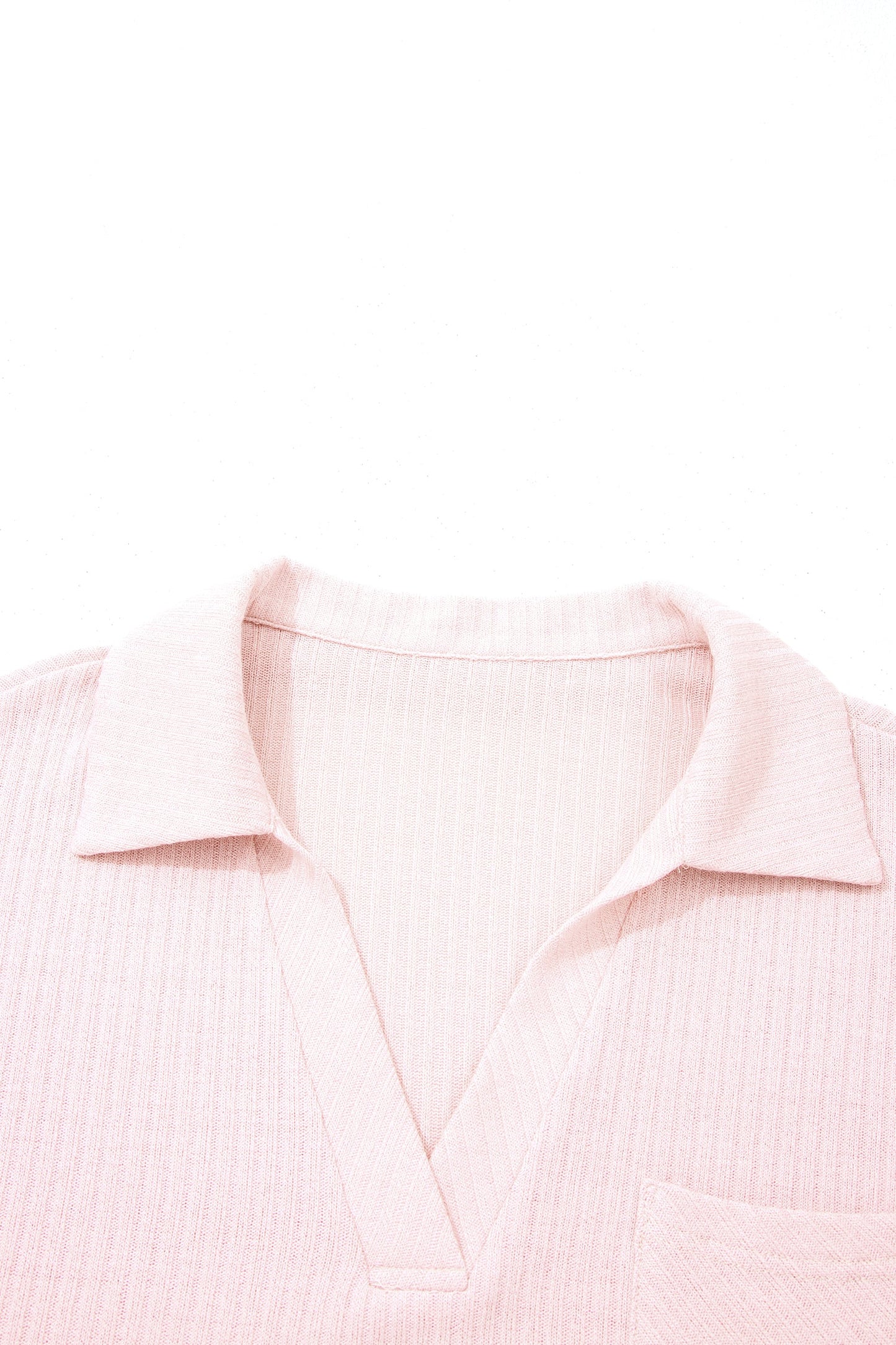 Threaded Pear Marley Light Collared Ribbed Tee