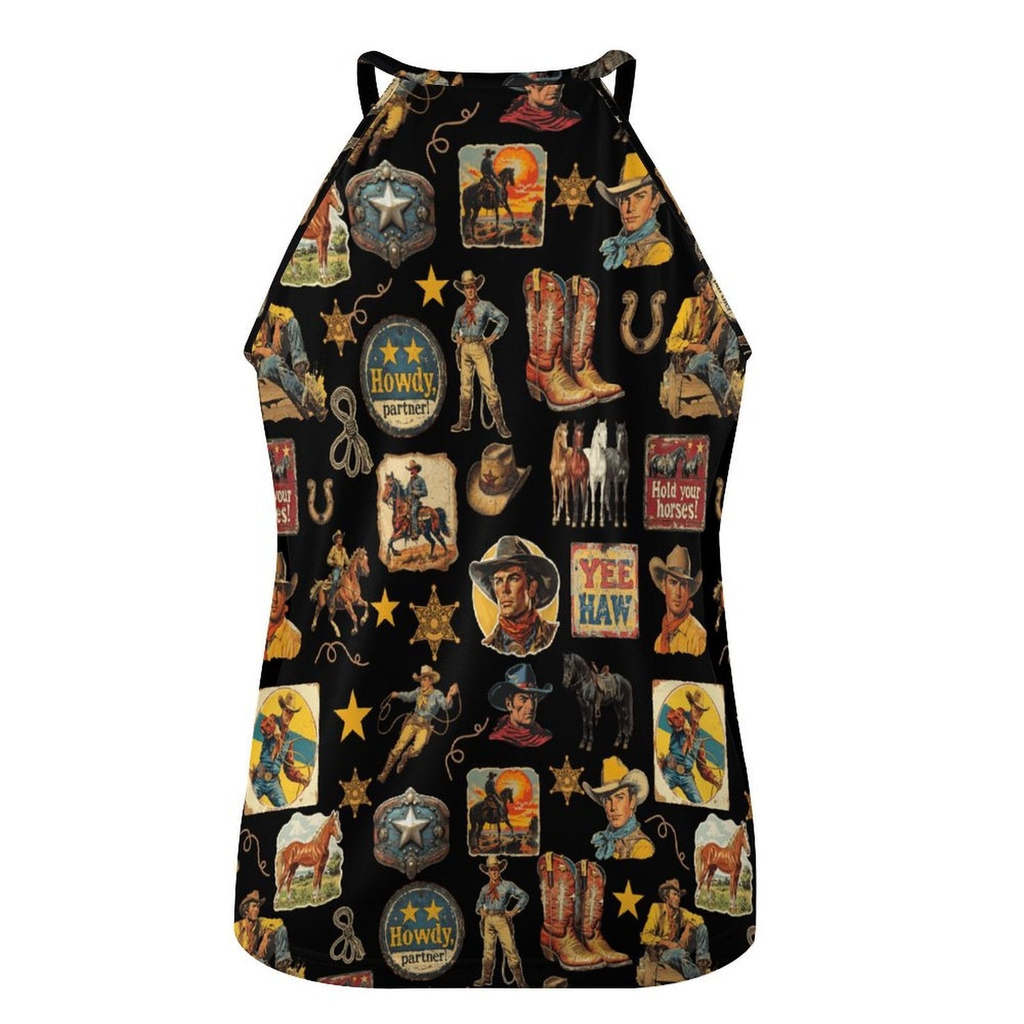Baha Ranch Vintage Cowboy Collage Tank Top