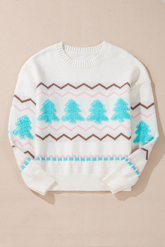 Threaded Pear Sofia Trim Drop Shoulder Sweater
