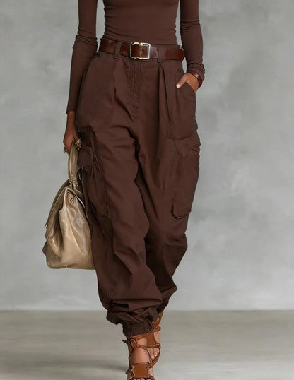 Women’s High-Waist Loose Fit Wide-Leg Casual Trousers