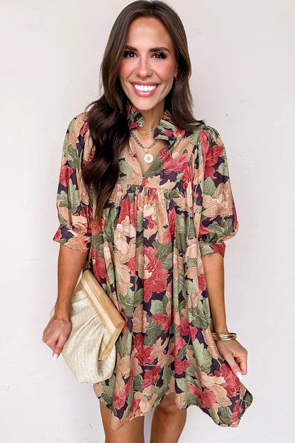 Threaded Pear Annika Half Sleeve Mini Dress